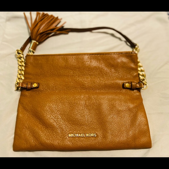 Michael Kors Leather Flap Handbag with Tassel - Picture 4 of 5